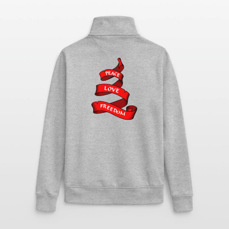 Friedensbanner oder Wimpel rot Unisex Organic Zip Sweatshirt von Stanley/Stella