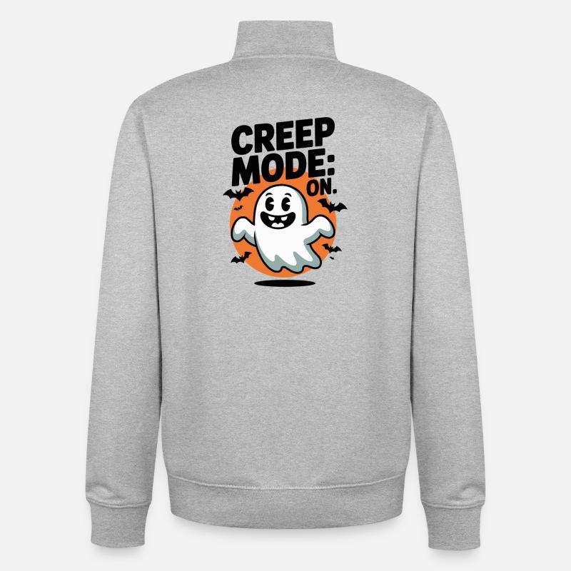 Kriechmodus: Ein - Unisex Organic Zip Sweatshirt von Stanley/Stella - Grau meliert