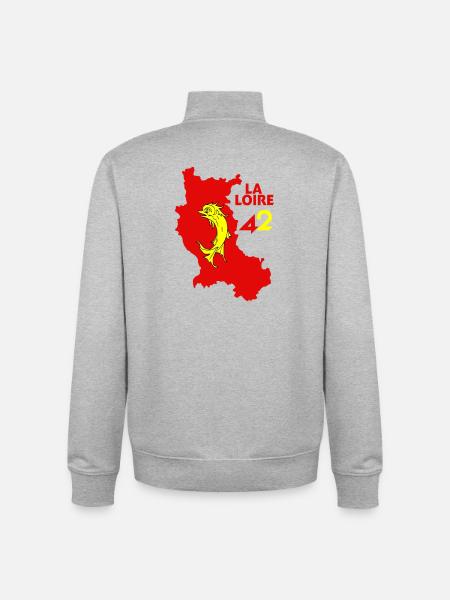The Loire 42 - Unisex Organic Zip Sweatshirt by Stanley/Stella - heather grey