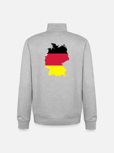 Germany - Unisex Organic Zip Sweatshirt by Stanley/Stella - heather grey