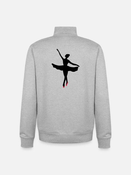 Ballet dancer - Unisex Organic Zip Sweatshirt by Stanley/Stella - heather grey