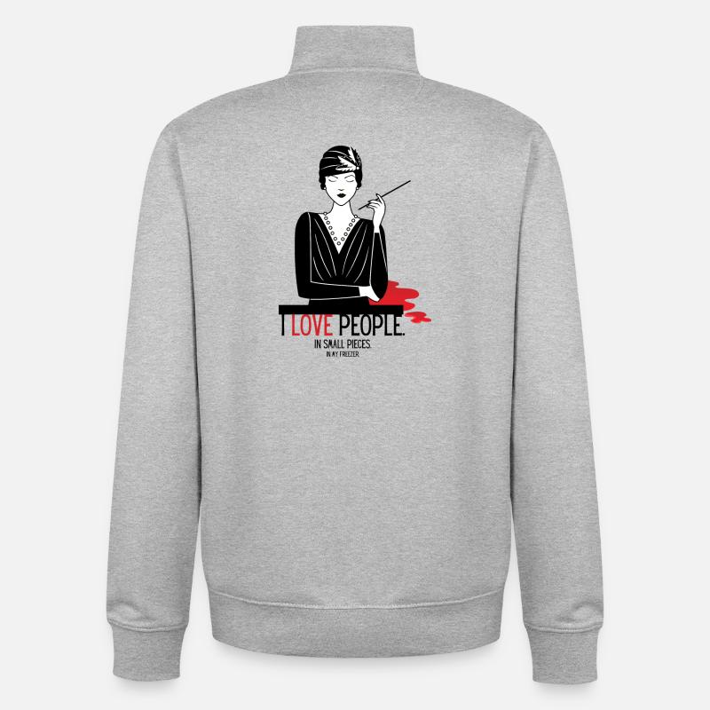 Philanthropy - Unisex Organic Zip Sweatshirt by Stanley/Stella - heather grey