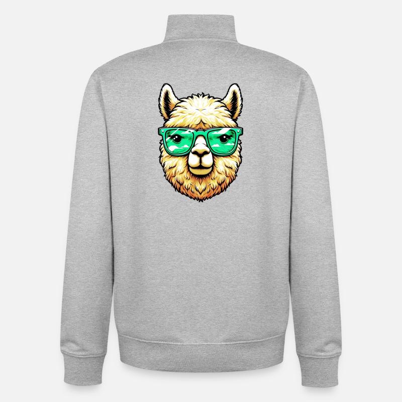 Alpaka - Unisex Organic Zip Sweatshirt von Stanley/Stella - Grau meliert