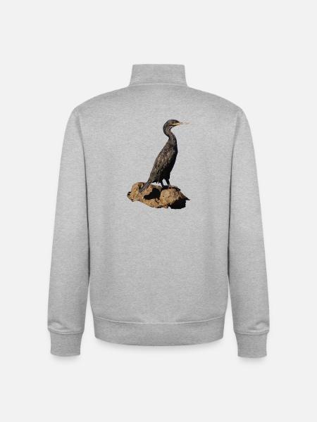 Cormorant - Unisex Organic Zip Sweatshirt by Stanley/Stella - heather grey
