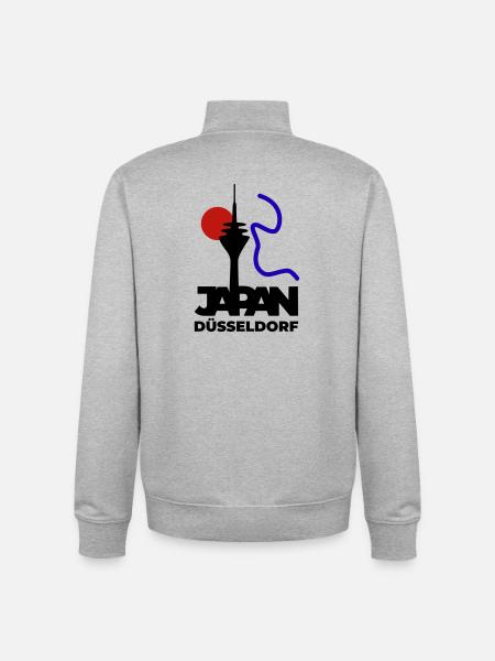 Japan goes Dusseldorf - Unisex Organic Zip Sweatshirt by Stanley/Stella - heather grey