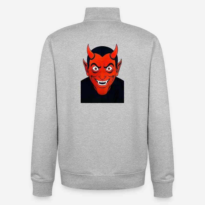 Devil - Unisex Organic Zip Sweatshirt by Stanley/Stella - heather grey