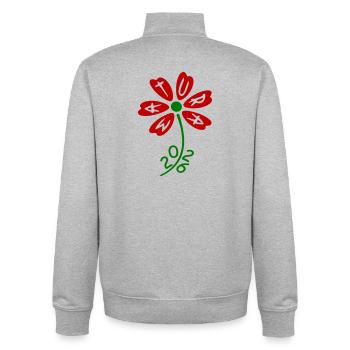 Matura 2026 - Unisex Organic Zip Sweatshirt by Stanley/Stella - heather grey - Back - AI Model Male 185 light (185cm)