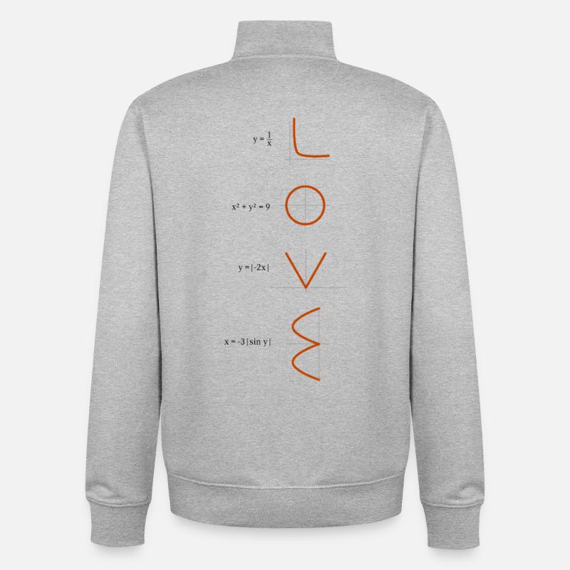 Tout ce dont vous avez besoin, c’est d’amour - Sweat zippé unisexe en coton bio Stanley/Stella - gris chiné