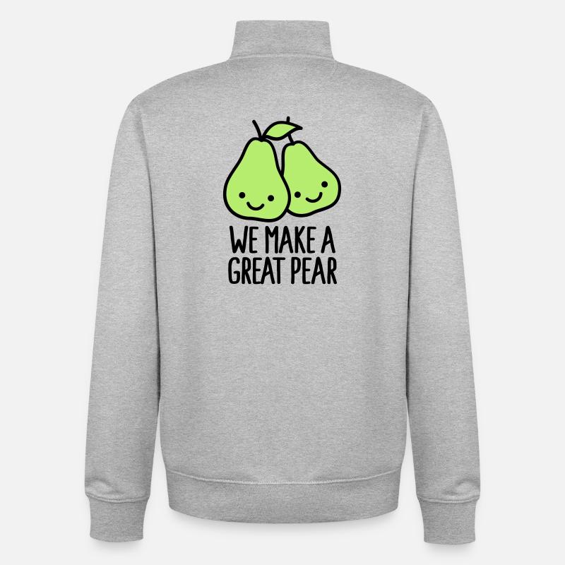 We make a great pear - Unisex Organic Zip Sweatshirt von Stanley/Stella - Grau meliert