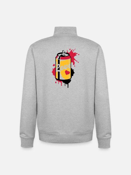 opened soda can in graffiti style - Unisex Organic Zip Sweatshirt by Stanley/Stella - heather grey