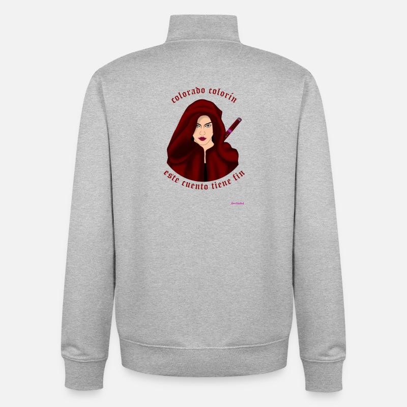 Töte Rotkäppchen - Unisex Organic Zip Sweatshirt von Stanley/Stella - Grau meliert