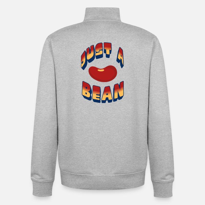 Nur eine Bohne - Unisex Organic Zip Sweatshirt von Stanley/Stella - Grau meliert