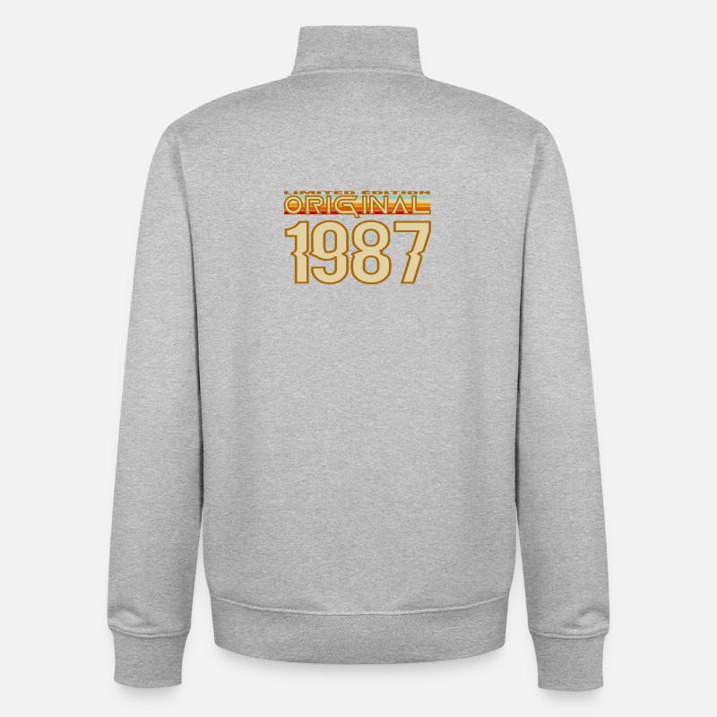 Original 1987 Retro Edition - Unisex Organic Zip Sweatshirt by Stanley/Stella - heather grey