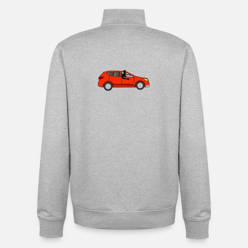 Mit dem Auto Simone - Unisex Organic Zip Sweatshirt von Stanley/Stella - Grau meliert