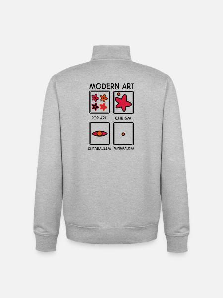 2541614 122757476 Kunst - Unisex Organic Zip Sweatshirt von Stanley/Stella - Grau meliert