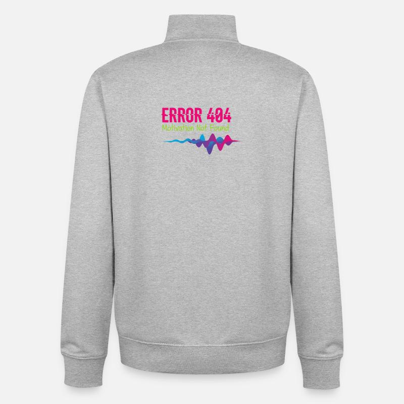 Erreur 404 Motivation non trouvée - Sweat zippé unisexe en coton bio Stanley/Stella - gris chiné