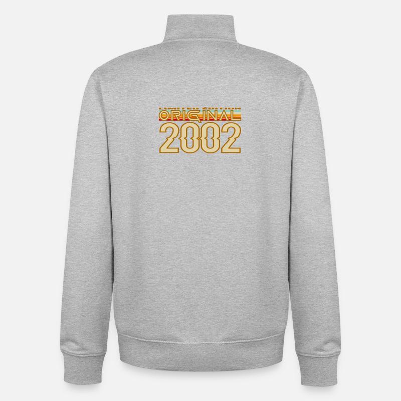 Original 2002 Retro Logo - Sweat zippé unisexe en coton bio Stanley/Stella - gris chiné