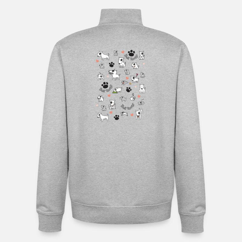 multi bull - Sweat zippé unisexe en coton bio Stanley/Stella - gris chiné