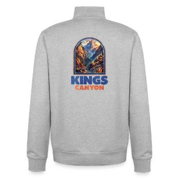 Kings Canyon Berglandschaft Poster - Unisex Organic Zip Sweatshirt von Stanley/Stella - Grau meliert - Hinten - AI Model Male 185 light (185cm)