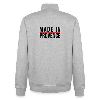 Hergestellt in der Provence - Unisex Organic Zip Sweatshirt von Stanley/Stella - Grau meliert - Hinten - AI Model Male 185 light (185cm)
