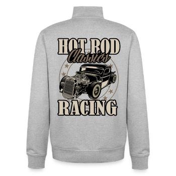 Hot Rod Classics Racing Hotrod - Unisex Organic Zip Sweatshirt von Stanley/Stella - Grau meliert - Hinten - AI Model Male 185 light (185cm)