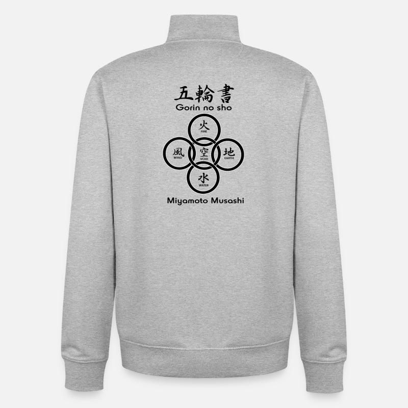 Fünf Kreise oder Ringe - Unisex Organic Zip Sweatshirt von Stanley/Stella - Grau meliert