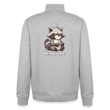 Salty Panda Gamer Rage - Unisex Organic Zip Sweatshirt by Stanley/Stella - heather grey - Back - AI Model Male 185 light (185cm)