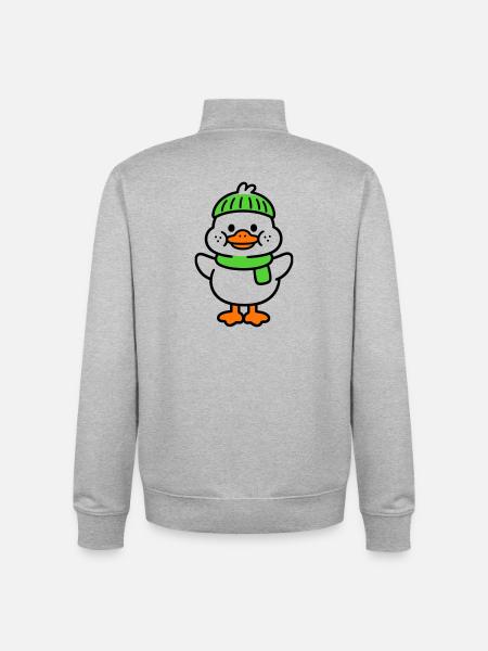 duckling - Unisex Organic Zip Sweatshirt by Stanley/Stella - heather grey