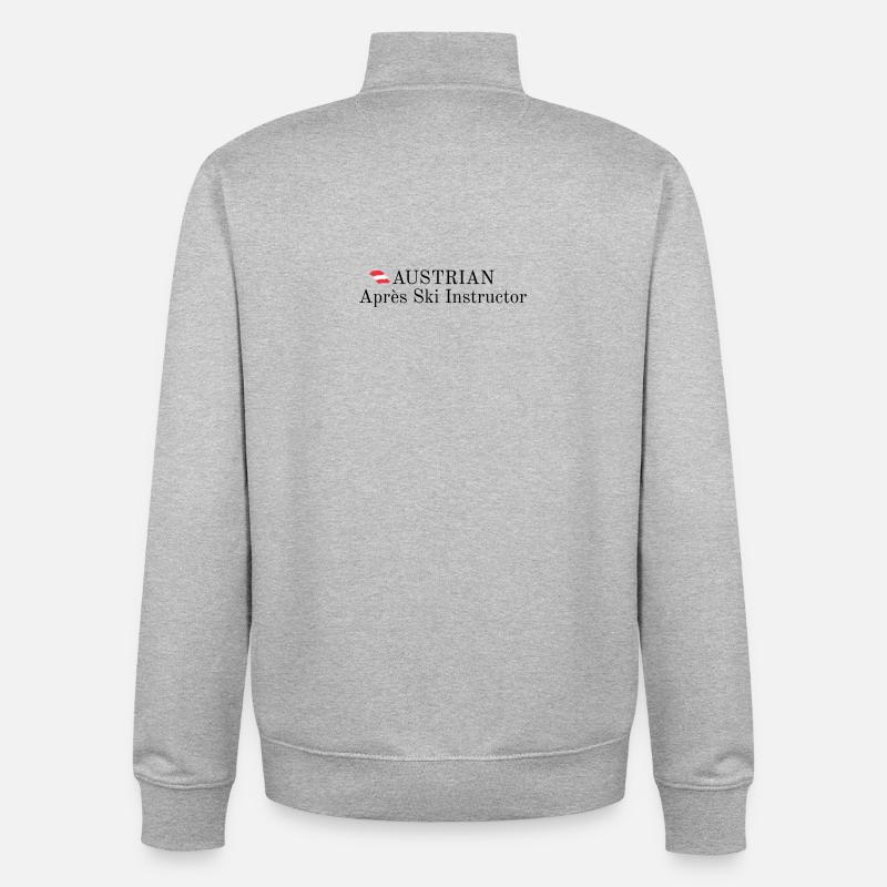 Austrian Apres Ski Instructor - Unisex Organic Zip Sweatshirt von Stanley/Stella - Grau meliert