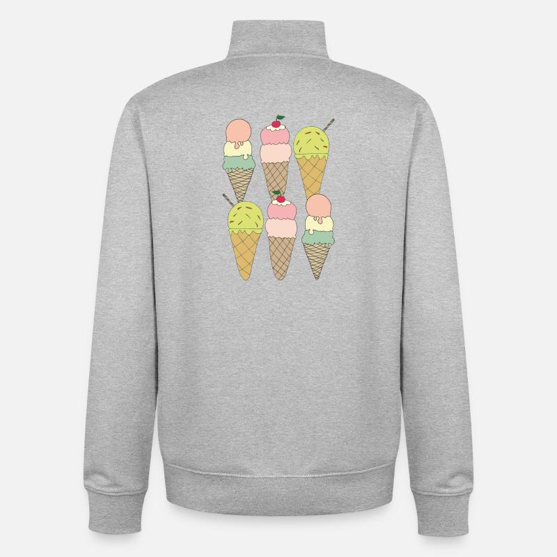 eisvariationen 6fach - Unisex Organic Zip Sweatshirt von Stanley/Stella - Grau meliert