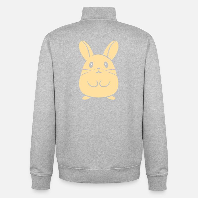 viscacha - Sweat zippé unisexe en coton bio Stanley/Stella - gris chiné