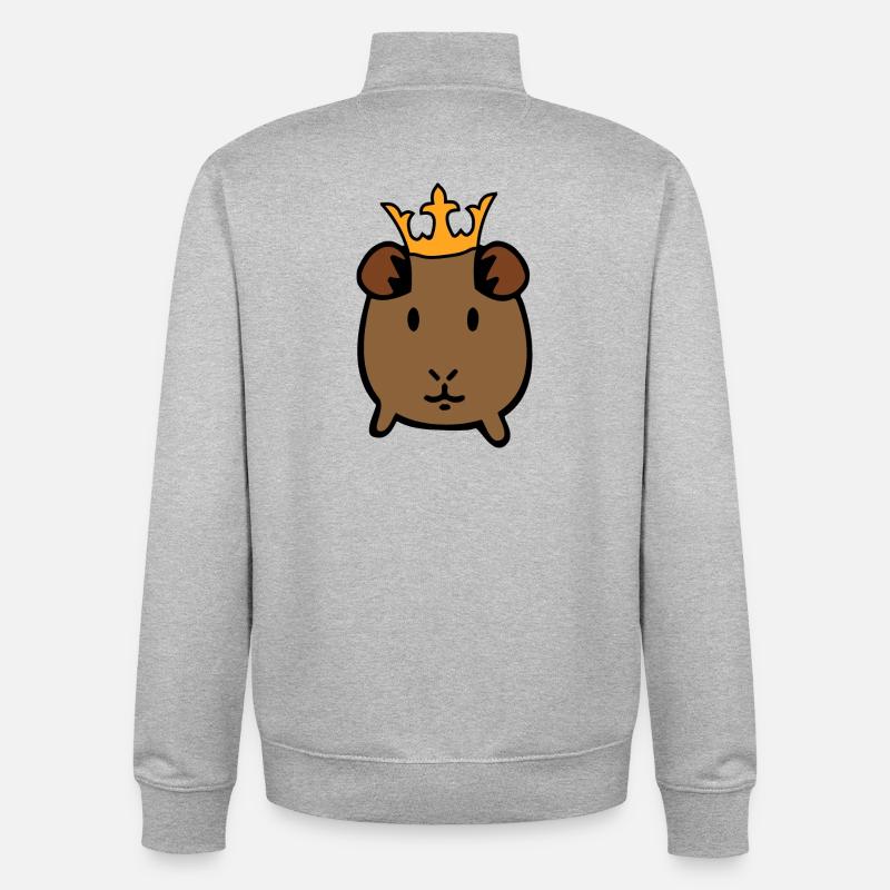 Cobaye - Sweat zippé unisexe en coton bio Stanley/Stella - gris chiné