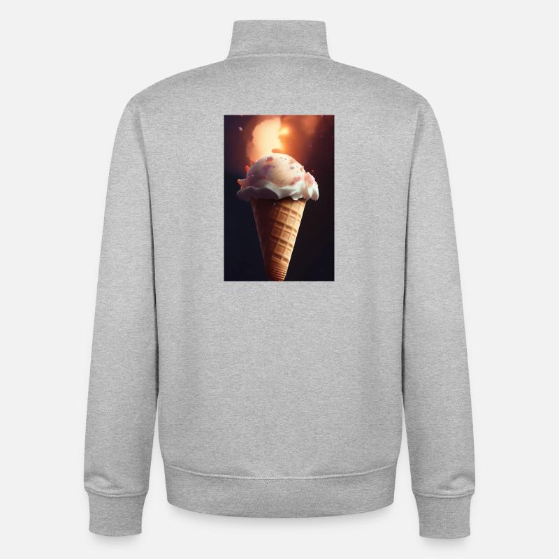 Eiscreme - Unisex Organic Zip Sweatshirt von Stanley/Stella - Grau meliert