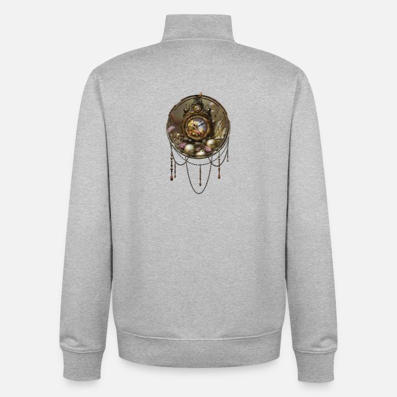 Die Steampunk-Ästhetik - Unisex Organic Zip Sweatshirt von Stanley/Stella - Grau meliert