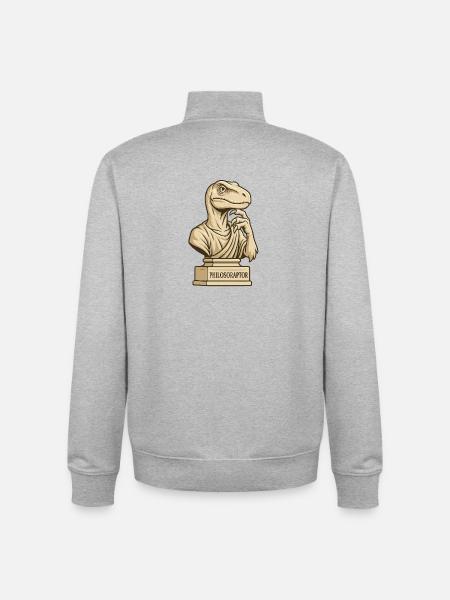 Philosoraptor - Unisex Organic Zip Sweatshirt von Stanley/Stella - Grau meliert