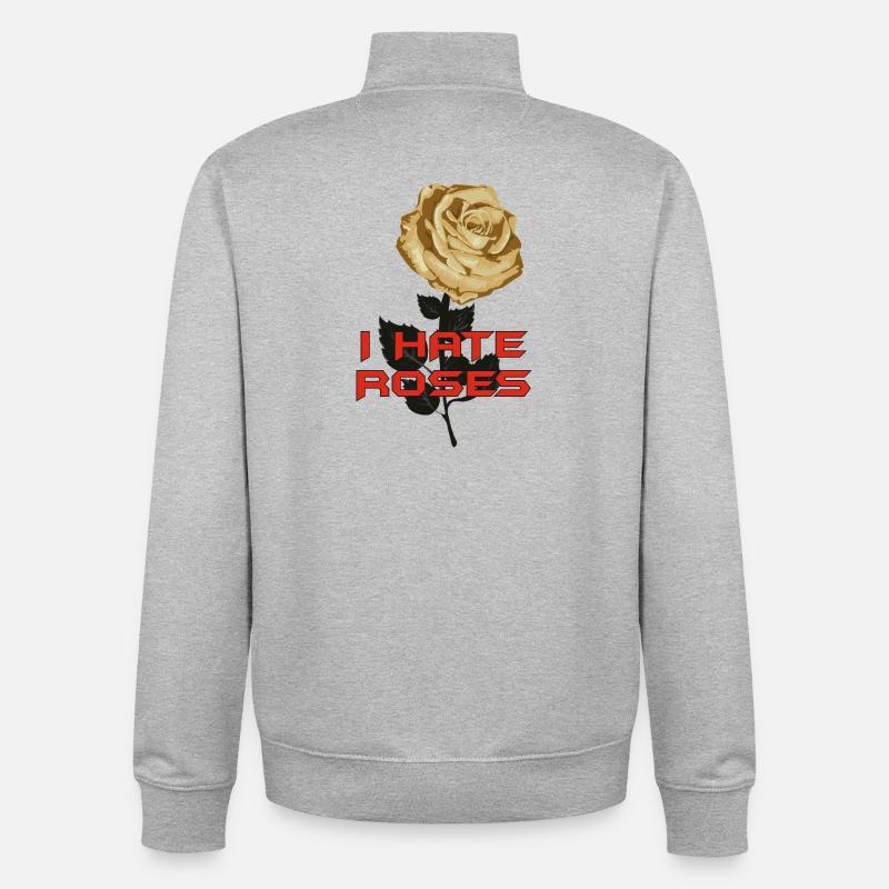 Die Hate Roses - Unisex Organic Zip Sweatshirt von Stanley/Stella - Grau meliert