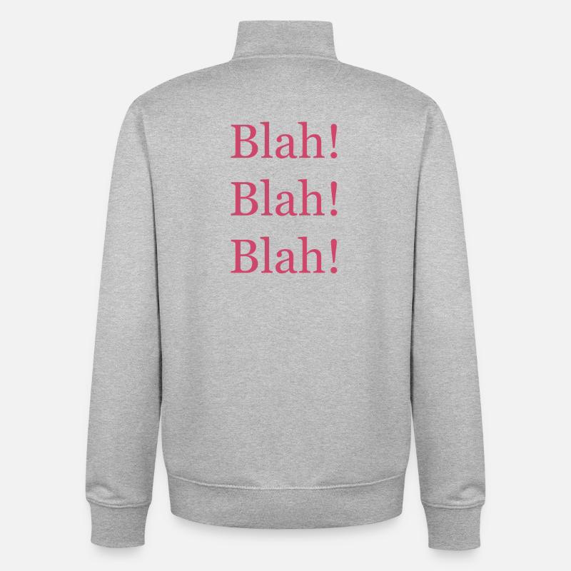 BlahBlahBlah TShirt  - Unisex Organic Zip Sweatshirt von Stanley/Stella - Grau meliert