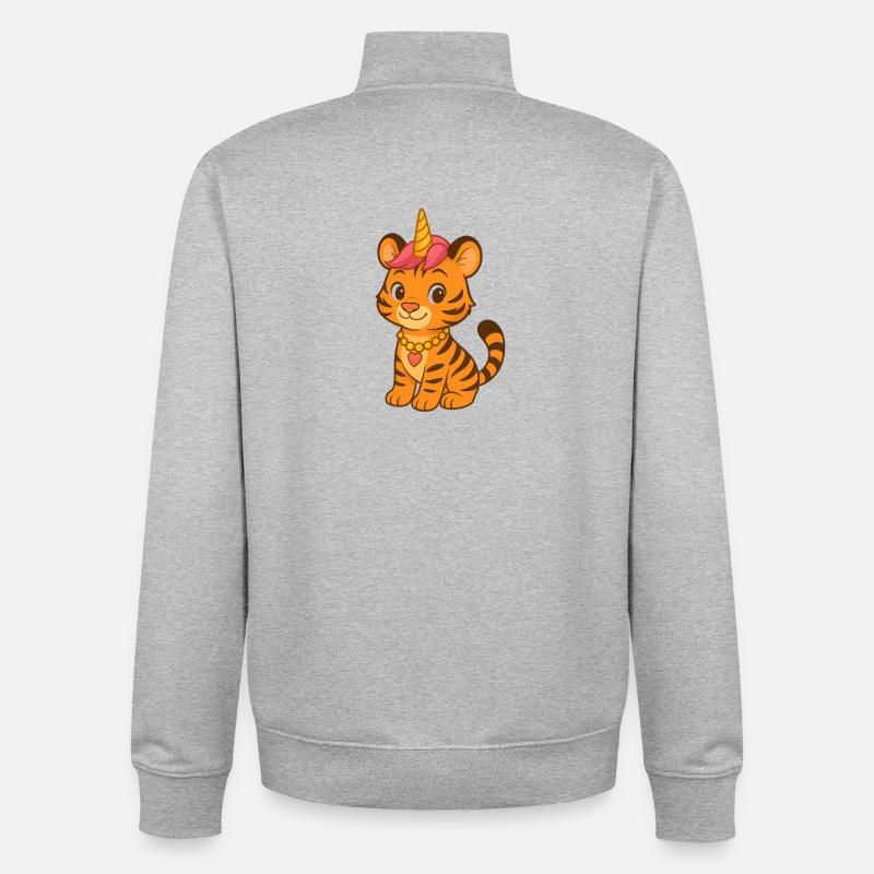 3fb915ee-0d84-48d6-9a40-e3549cd1dbd6 - Unisex Organic Zip Sweatshirt by Stanley/Stella - heather grey