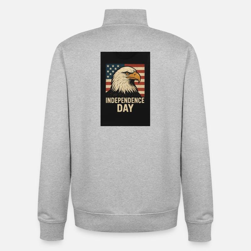 5238F232-5A1D-4004-B7B7-942E4CB1A05F - Sweat zippé unisexe en coton bio Stanley/Stella - gris chiné