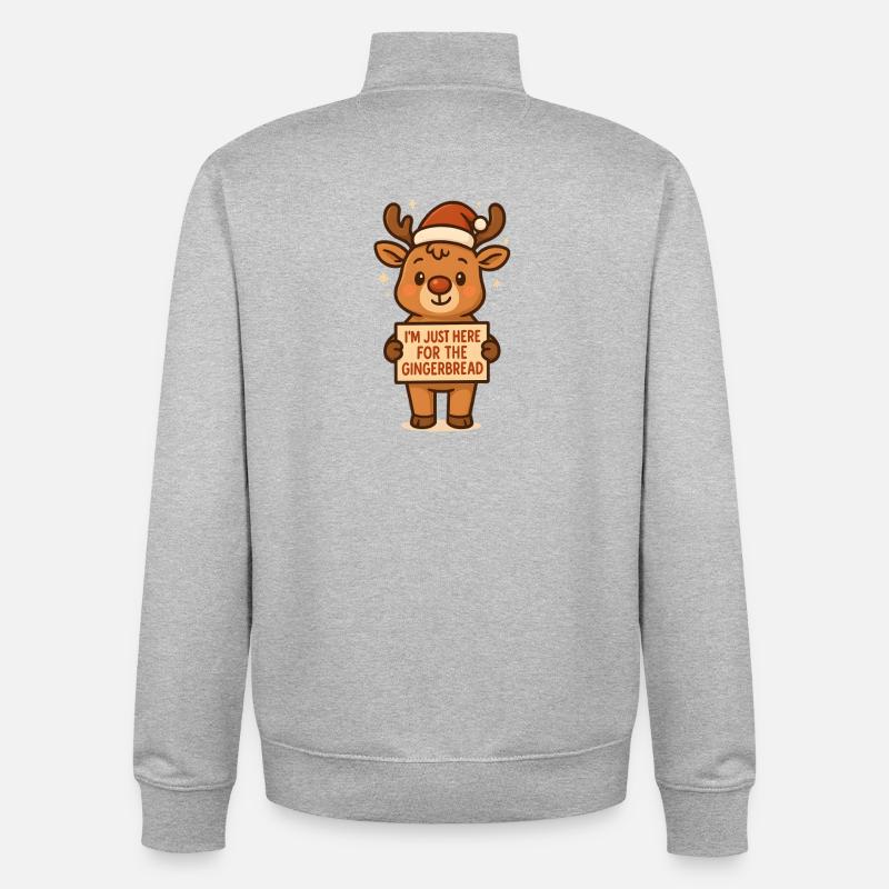Lebkuchenmann Lebkuchen Lebkuchenmänner Geschenk - Unisex Organic Zip Sweatshirt von Stanley/Stella - Grau meliert