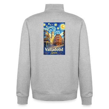 Valladolid Spain - Unisex Organic Zip Sweatshirt von Stanley/Stella - Grau meliert - Hinten - AI Model Male 185 light (185cm)