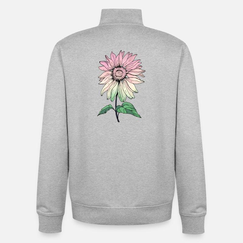 Blume - Unisex Organic Zip Sweatshirt von Stanley/Stella - Grau meliert