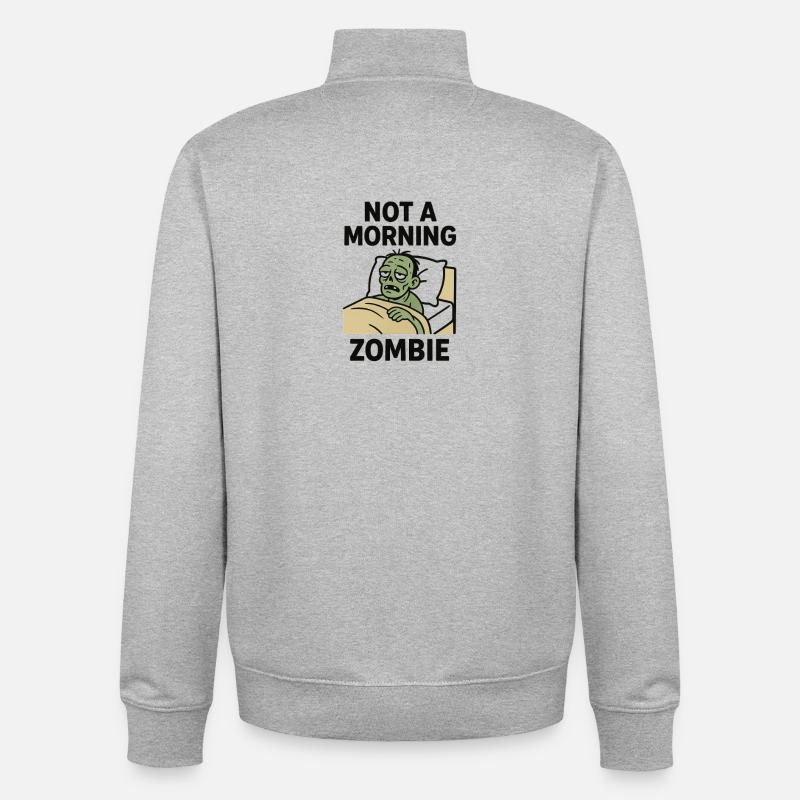 Pas de zombie de demain - Sweat zippé unisexe en coton bio Stanley/Stella - gris chiné