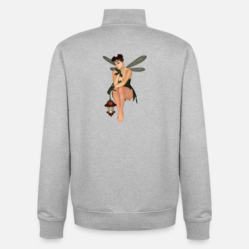 ELFE - Sweat zippé unisexe en coton bio Stanley/Stella - gris chiné