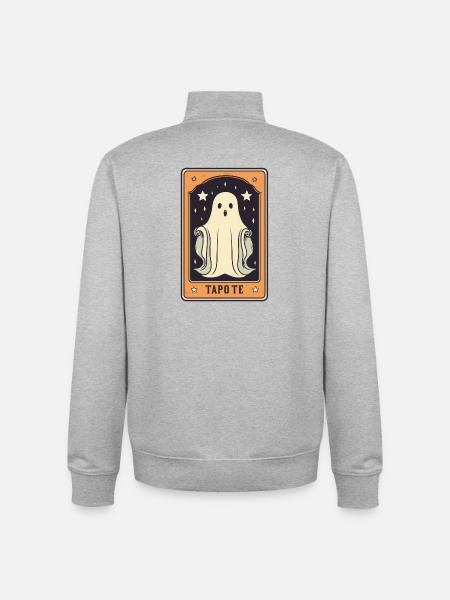 Tarot Geist Karte - Unisex Organic Zip Sweatshirt von Stanley/Stella - Grau meliert