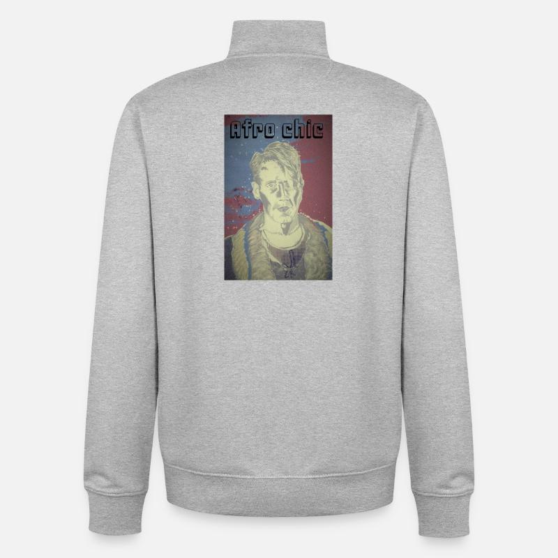 Afro-Chic - Unisex Organic Zip Sweatshirt von Stanley/Stella - Grau meliert