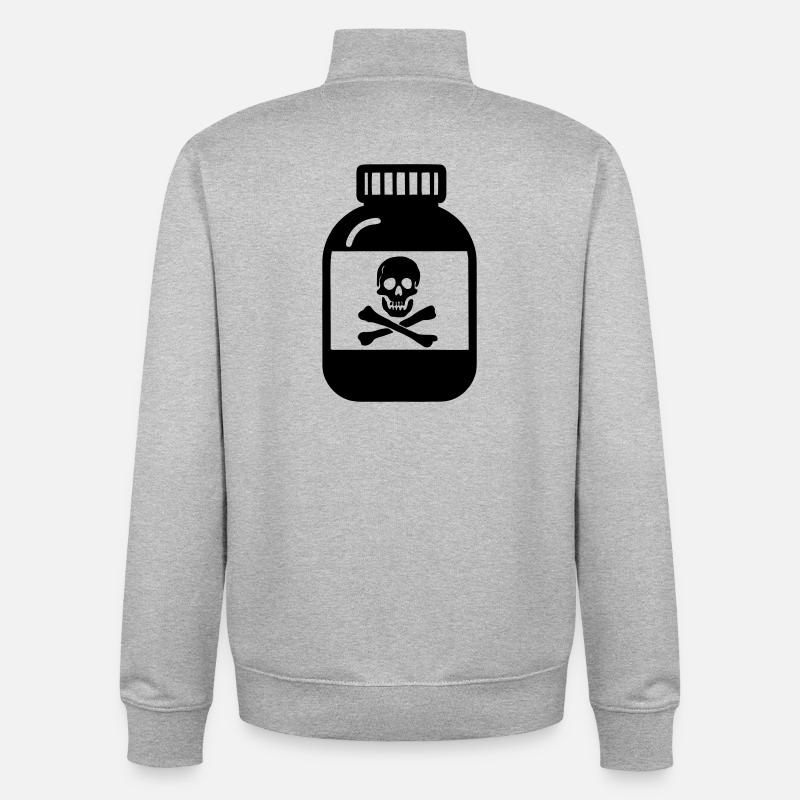 Kanister mit Giftvectra - Unisex Organic Zip Sweatshirt von Stanley/Stella - Grau meliert