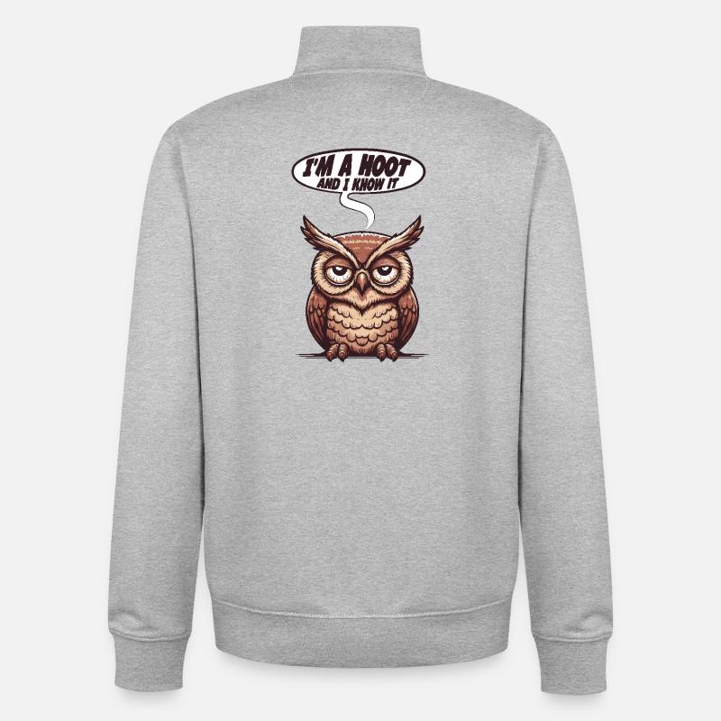 Joker - Sweat zippé unisexe en coton bio Stanley/Stella - gris chiné