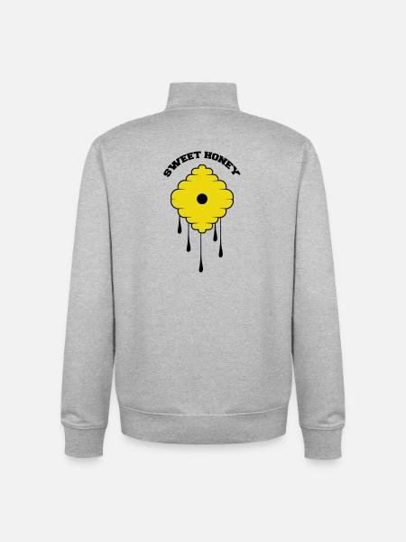 Sweet Honey - Unisex Organic Zip Sweatshirt von Stanley/Stella - Grau meliert