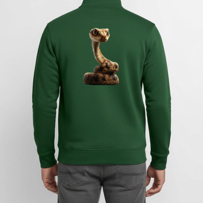 snake, python, cobra, rattlesnake, snakes Unisex Organic Zip Sweatshirt by Stanley/Stella